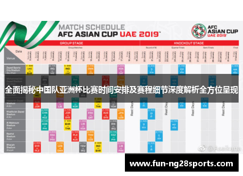全面揭秘中国队亚洲杯比赛时间安排及赛程细节深度解析全方位呈现 全面揭秘中国队亚洲杯比赛时间安排及赛程细节深度解析全方位呈现